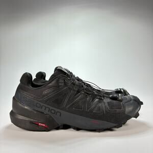 Salomon Speedcross 5 GTX Black Trail Running Shoes 407953 Men's Size 10.5